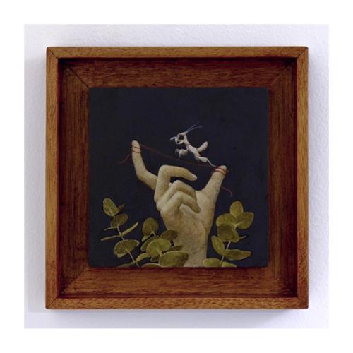 Aya Ogasawara
"Her Tightrope"
Oil on Canvas
6" x 6"
$2,000 plus tax
Artist represented by Winterhouse Projects
