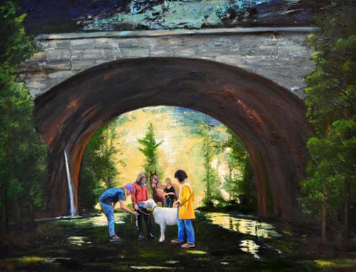 “Personal Folklore”.  
Peter Delman.
Oil on Canvas.
38” x 50”.
$2,000 plus tax.