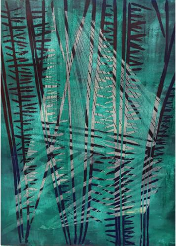 Barbara Seddon. 
“Light in the Forest”. 
Linocut.16” x 20”. Framed. 
2020. 
$400 plus tax.