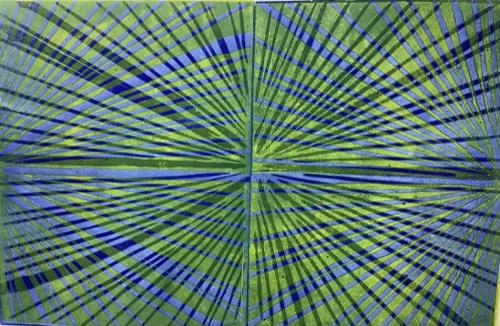 Barbara Seddon. 
“The Speed of Blue”. 
Linocut. 
20” x 26”. Framed. 
2021
$500 plus tax.