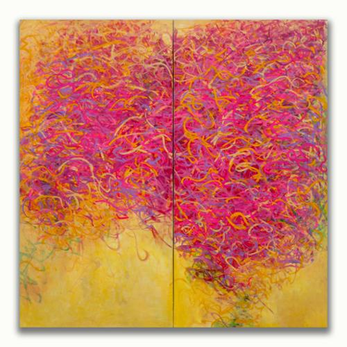 Nohi	
"Sprinkles of Joy"
Dyptich
Acrylic on Canvas	
48"x20"	
2019	
$3,500 plus tax