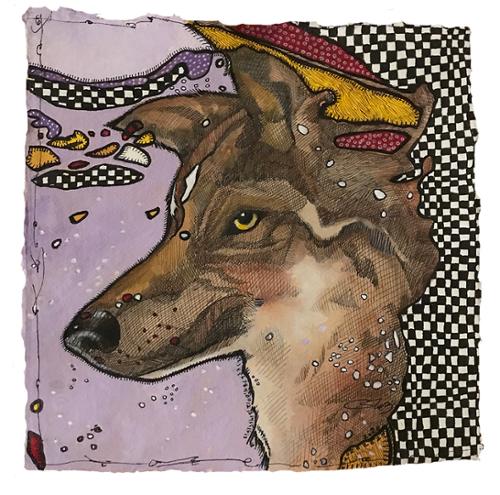 Cheryl Gross
"Trampled Rose Ranch, Wolf"
Mixed Media on Paper
12" x 12"
$550 plus tax