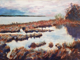 Wendy Setzer. 
“Cape Cod Salt Marsh”. 
Monotype. 
22” x 28”. Framed. 
$500 plus tax.